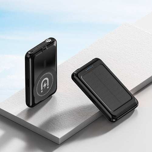 5000mAh Magnetic Solar Power Bank — Compact Portable Charger