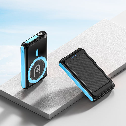 5000mAh Magnetic Solar Power Bank — Compact Portable Charger