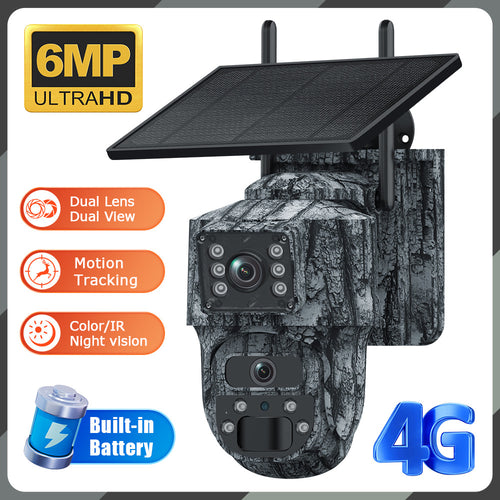 6MP HD Solar Surveillance Camera with Dual Screen